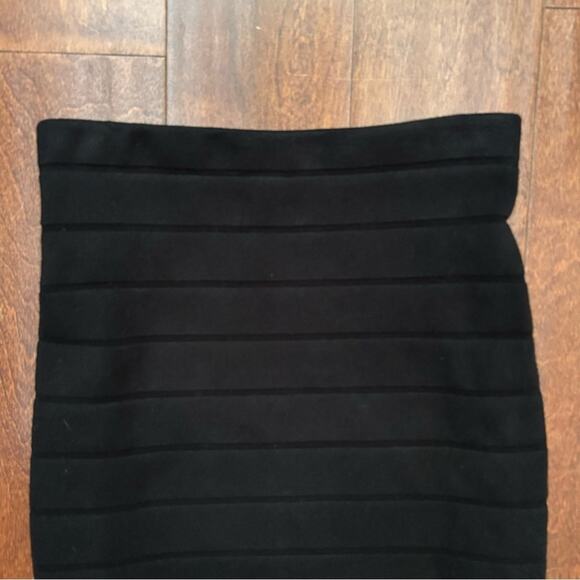 Express Black Women's Bandage Skirt With Braided Details, Bodycon, Size XS, NWT - Picture 9 of 12